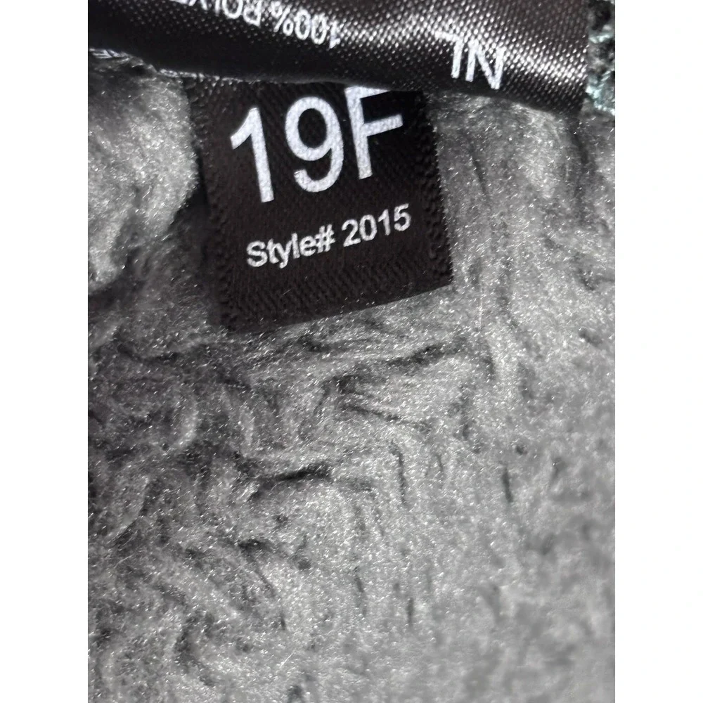 KUHL Flight Jacket Womens Large Grey Fleece Full Zip Hooded Coat 2015 Charcoal